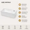 HAGO24 Waschbecken Keramik 35x20cm rechteckig weiß Produktbild-Vorschau 3