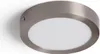 A close-up, angled view of a round, silver LED ceiling light against a white background. Produktbild-Vorschau