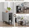 Mondeer Table de cuisine pliante avec 2 étagères et Voir les images du produit 3