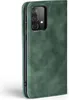 A green flip cover case for a smartphone is shown from the side. Produktbild-Vorschau