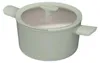 A light green pot with a glass lid and handles is shown against a white background. Anteprima dell’immagine prodotto