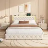 UnboxG Polsterbett -Doppelbett 140x190cm Beige, 4 Produktbild-Vorschau 6