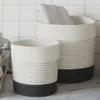 vidaXL Úložné koše 2 ks Biela a čierna bavlna Náhľad obrázku produktu 2