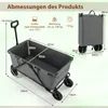 GOPLUS Bollerwagen faltbar, Handwagen mit 360° drehbaren Produktbild-Vorschau 5