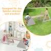 Collage showing a children's climbing triangle set used indoors and outdoors, with children playing on it. Anteprima dell’immagine prodotto