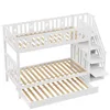 LVHOM Lit superposé 90x200cm avec lit gigogne 90x190cm, lit Voir les images du produit 4