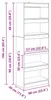 vidaXL Estantería de 5 niveles, 60 x 30 x 166 cm, material Vista previa de la imagen del producto 7
