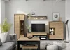 A modern living room with a furniture set including a display cabinet, TV stand, and coffee table. Produktbild-Vorschau