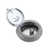 Taschen ASCHENBECHER Ø6,5cm mit Deckel Metall rund mini Produktbild-Vorschau 2