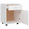 vidaXL Szafka na kółkach biała 45x38x54 cm materiał Podgląd zdjęcia produktu 6