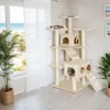 tectake® Kratzbaum Knuti 186 cm inklusive 2 Treppen, 4 Produktbild-Vorschau 8