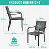 Product dimensions and weight capacity of garden chairs. Produktbild-Vorschau
