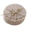 6 x Filz Untersetzer Bierdeckel rund Ø 10 cm braun - glück Produktbild-Vorschau 2