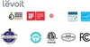 A collage of logos and awards related to the Levoit brand. Produktbild-Vorschau