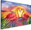 Obraz canvas flamingi ptaki widok akwarela Dekoracja do Podgląd zdjęcia produktu 1