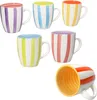 Summer Stripes Lot de 6 tasses à café Tasses à thé rayures Voir les images du produit 2