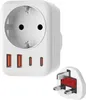 Reiseadapter Großbritannien Deutschland Stecker mit 1 AC & Produktbild-Vorschau 1