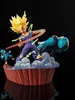A dynamic action scene of Dragon Ball Z characters in a battle, depicted as a collectible statue. Produktbild-Vorschau