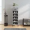 The Living Store Schuhschrank Betongrau 30x35x105 cm Produktbild-Vorschau 1