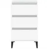 vidaXL Comodino bianco 40x35x70 cm in materiale derivato Anteprima dell’immagine prodotto 9