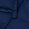 A close-up view of dark blue fabric, showing stitching and a folded section. Náhled obrázku produktu