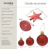 Lot 84 boules de Noël rouges - rouge Voir les images du produit 6