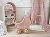 WikliBOX - Carrello in vimini per bambole Dumpy rosa sporco Anteprima dell’immagine prodotto 2