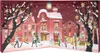 A festive winter street scene with people shopping and decorated buildings, likely depicting an advent calendar. Produktbild-Vorschau