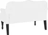 vidaXL Banc Chesterfield avec coussin Blanc 120,5 x 65 x 75 Voir les images du produit 6