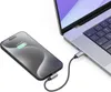 A smartphone is charging from a laptop using a USB-C cable. Produktbild-Vorschau