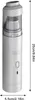 A white handheld vacuum cleaner with dimensions indicated. Produktbild-Vorschau
