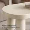 Ovaler Couchtisch MATE 85 cm Creme mit vier zylindrischen Produktbild-Vorschau 4