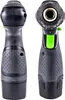 Two views of a black and green cordless drill on a white background. Náhľad obrázku produktu
