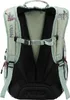 The back view of a green backpack with a floral pattern. Produktbild-Vorschau