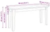 vidaXL Bank 90 cm Massivholz Gummibaum Produktbild-Vorschau 8
