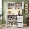 Armoire buffet Merax, meuble haut avec éclairage LED et Voir les images du produit 4