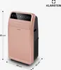 A rose gold and black portable air conditioner is shown with dimensions indicated. Náhled obrázku produktu