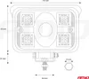 LED Arbeitsleuchte 17LED 12V 24V Halogen Scheinwerfer AWL32 Produktbild-Vorschau 2