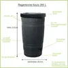 Regentonne Regenfass AZURO 265 L schwarz inkl. Hahn Produktbild-Vorschau 2