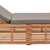 Lettino prendisole con cuscino grigio scuro in legno Anteprima dell’immagine prodotto 4