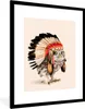 MuchoWow® Gerahmtes Poster Tier - Eule - Indianer - Vogel Produktbild-Vorschau 1