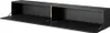 A black wall-mounted cabinet with two doors open, revealing storage space. The cabinet has a gold accent in the middle. Voir les images du produit