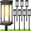 6 solárních zahradních světel LED, výška 40 cm, teplá bílá Náhled obrázku produktu 1