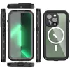 Multiple views of a black and clear iPhone 14 Pro Max case with MagSafe compatibility. Produktbild-Vorschau