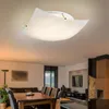 LED Deckenlampe, Muster, Glas weiß, quadratisch, L 40 cm Produktbild-Vorschau 3