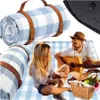 Nepromokavá zahradní pikniková deka 200x200 cm - modrá Náhled obrázku produktu 1