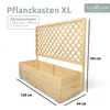 holz4home® Pflanzkasten mit Rankgitter XL aus Kiefernholz I Produktbild-Vorschau 6