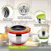 Homikit Rührschüssel Set, Edelstahl Schüssel Salatschüssel Produktbild-Vorschau 3