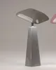 wiederaufladbare LED Tischlampe 70s-Style grau H. 36cm Produktbild-Vorschau 1