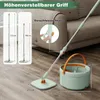 COSTWAY Mop+wiadro 4L, mop płaski z wyciskaczem, głowica Podgląd zdjęcia produktu 2
